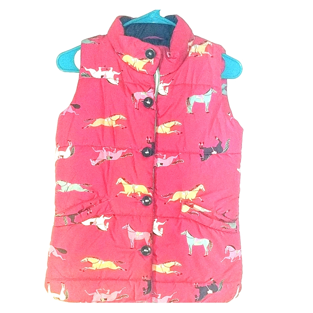 Horse print vest - size 11/12 - Joules brand